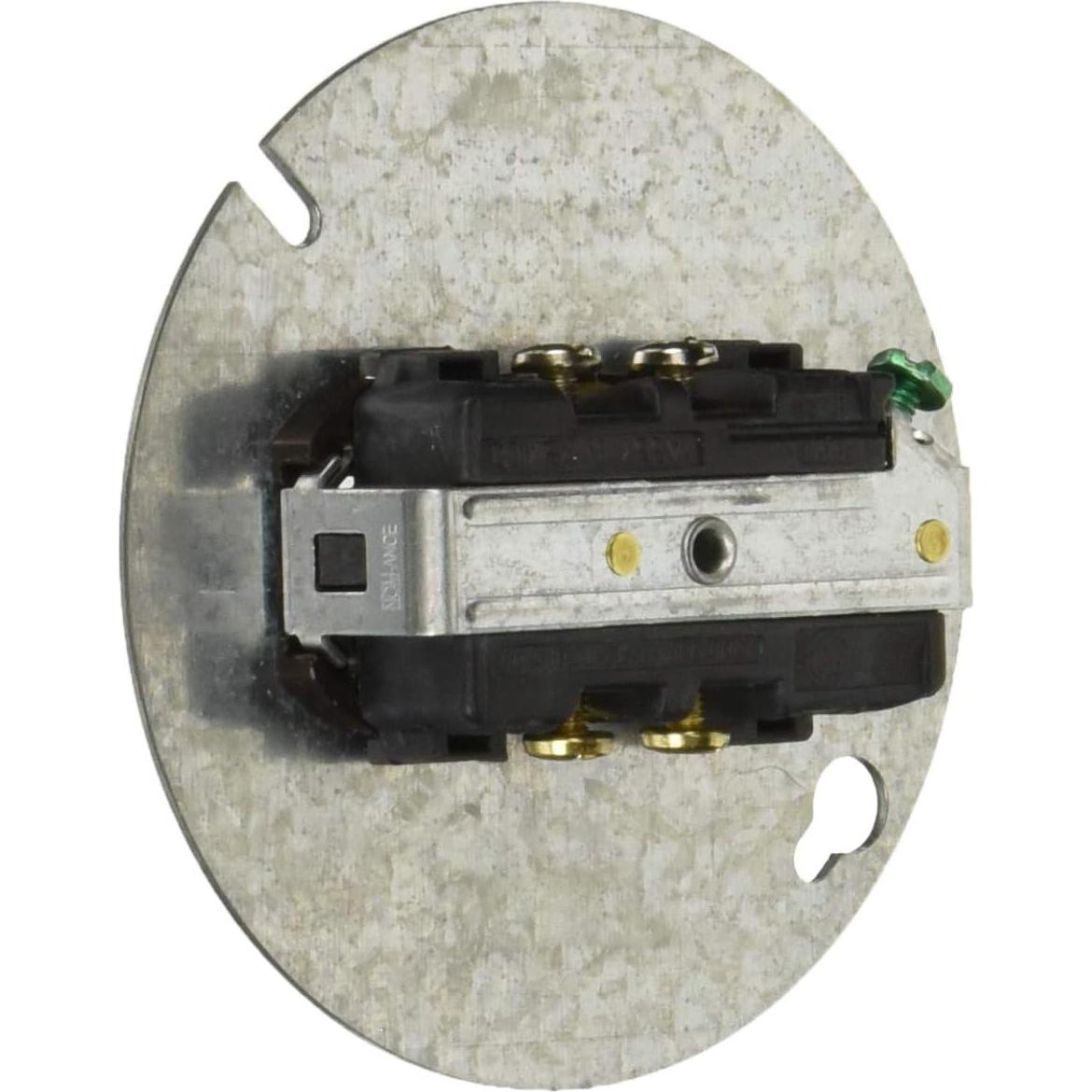 Receptáculo Dúplex Leviton 5042 15A 125V Montaje Techo Negro