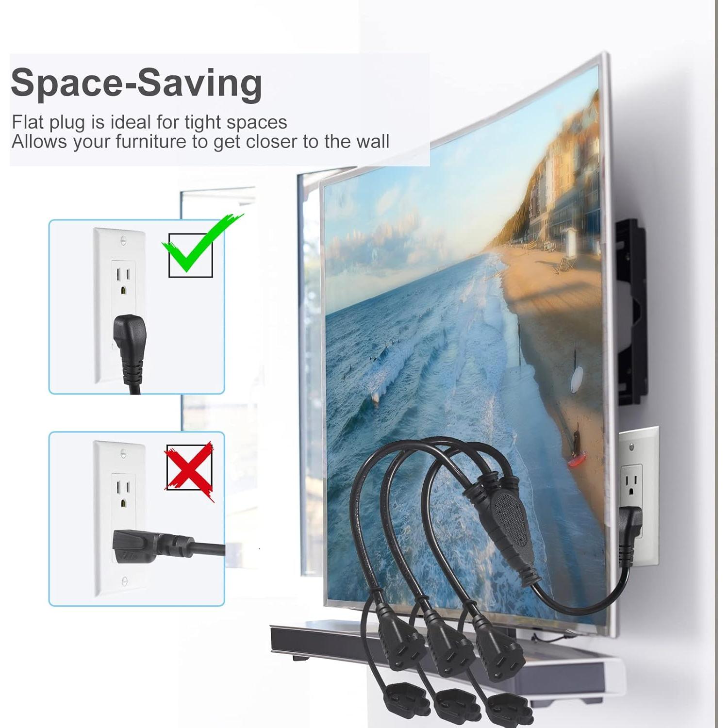 Divisor de Energía KUNCAN 3 Salidas 1.5FT para Exterior