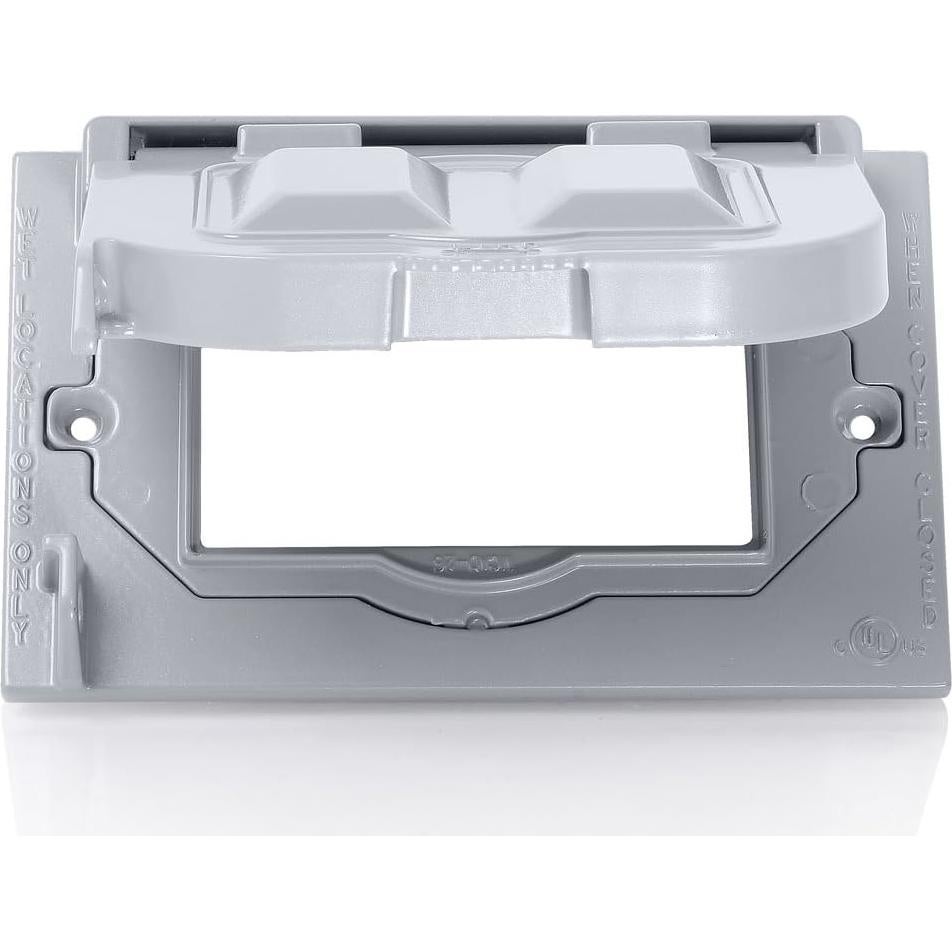 Cubierta Impermeable Leviton 1-Gang GFCI Dúplex Gris