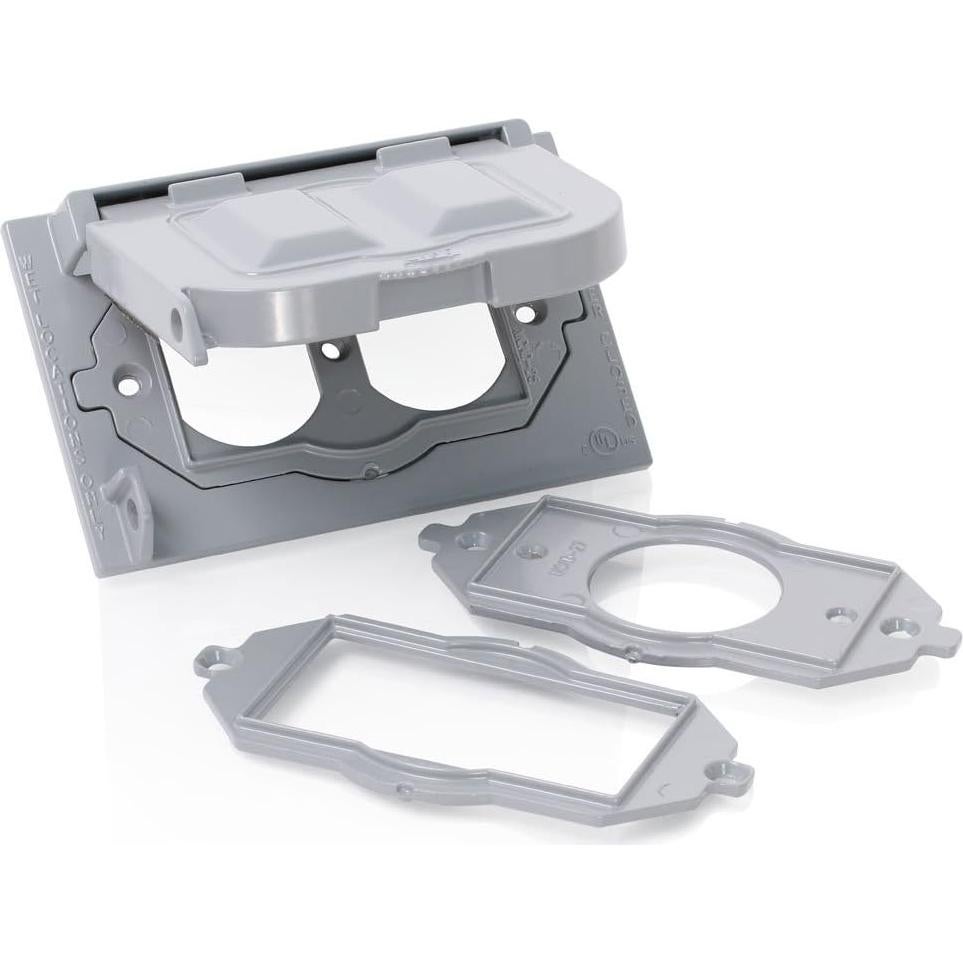 Cubierta Impermeable Leviton 1-Gang GFCI Dúplex Gris