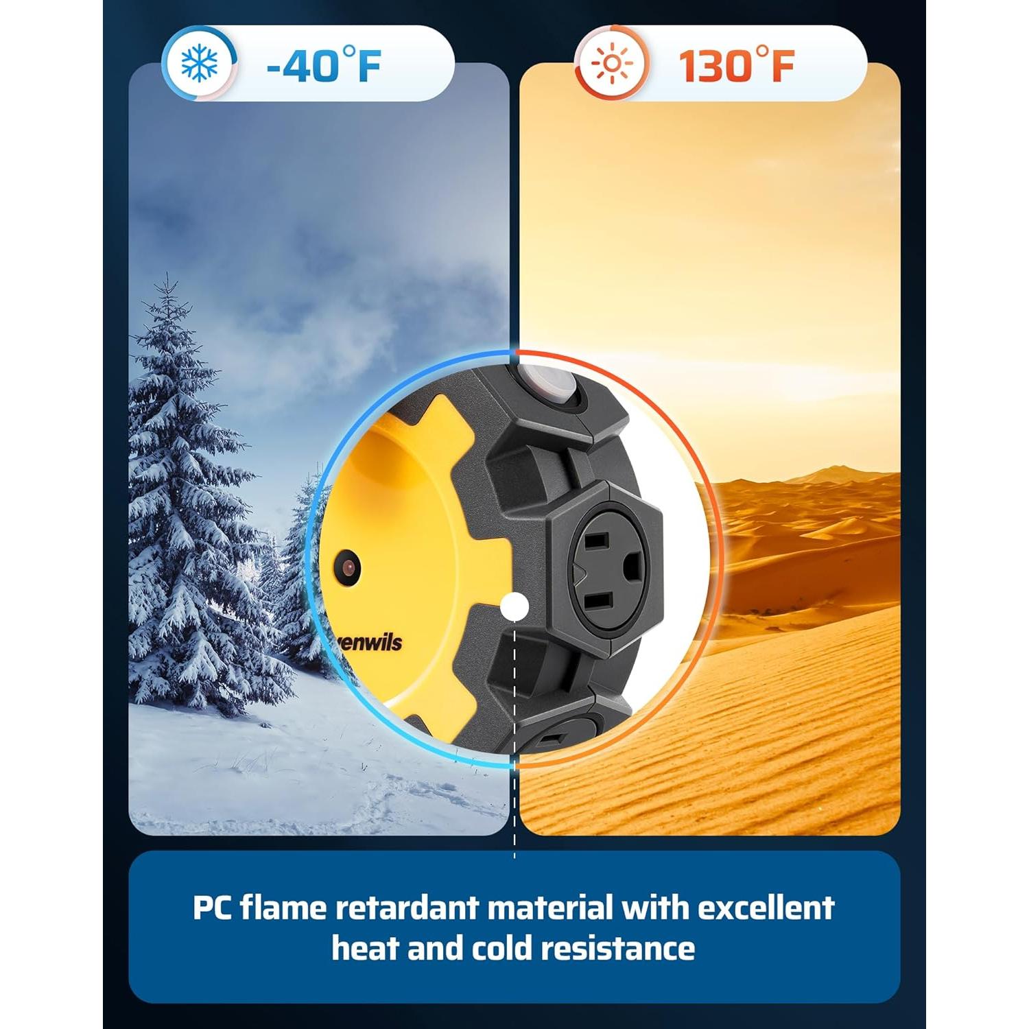 Hub de Energía DEWENWILS 6 Salidas 15A para Exteriores