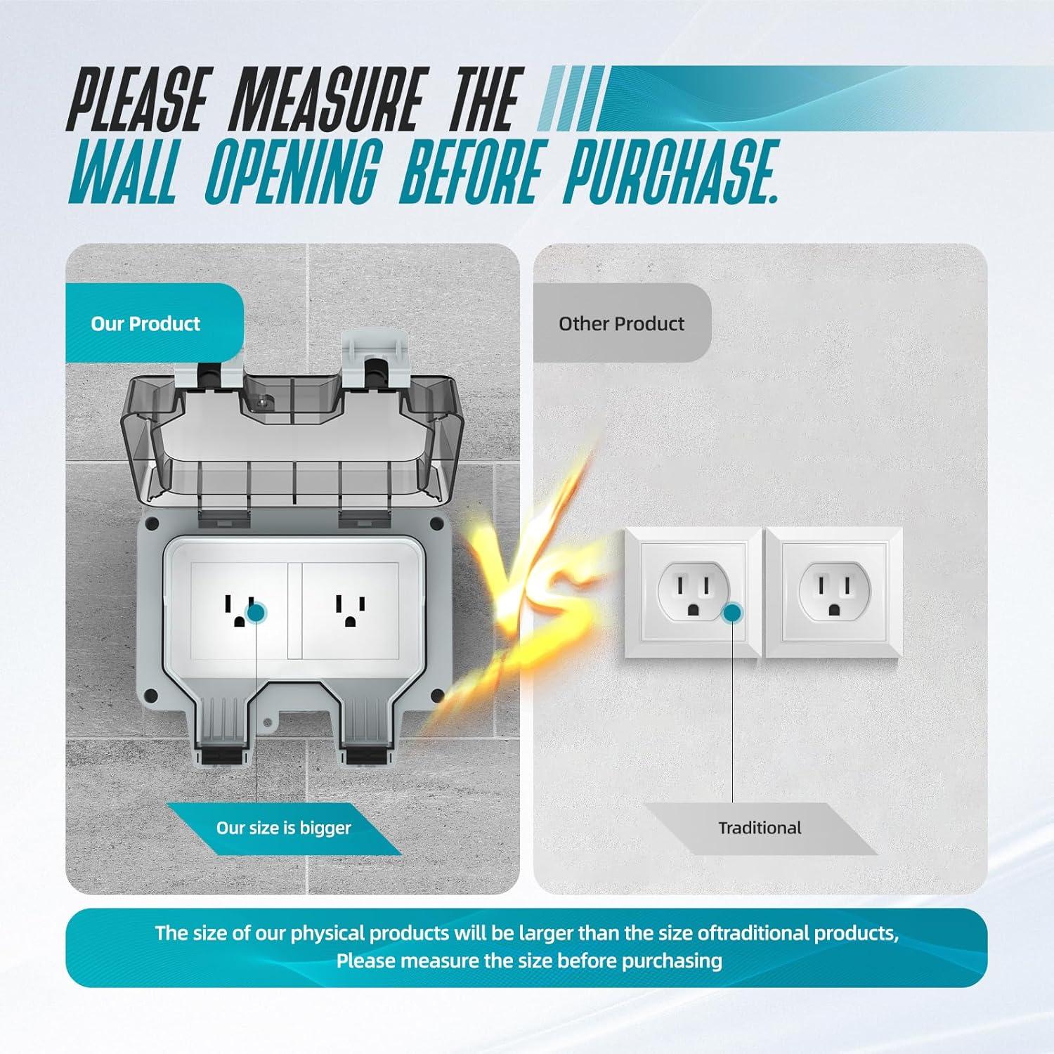 Caja de Salida Exterior Impermeable IP66 Hilictokt Doble