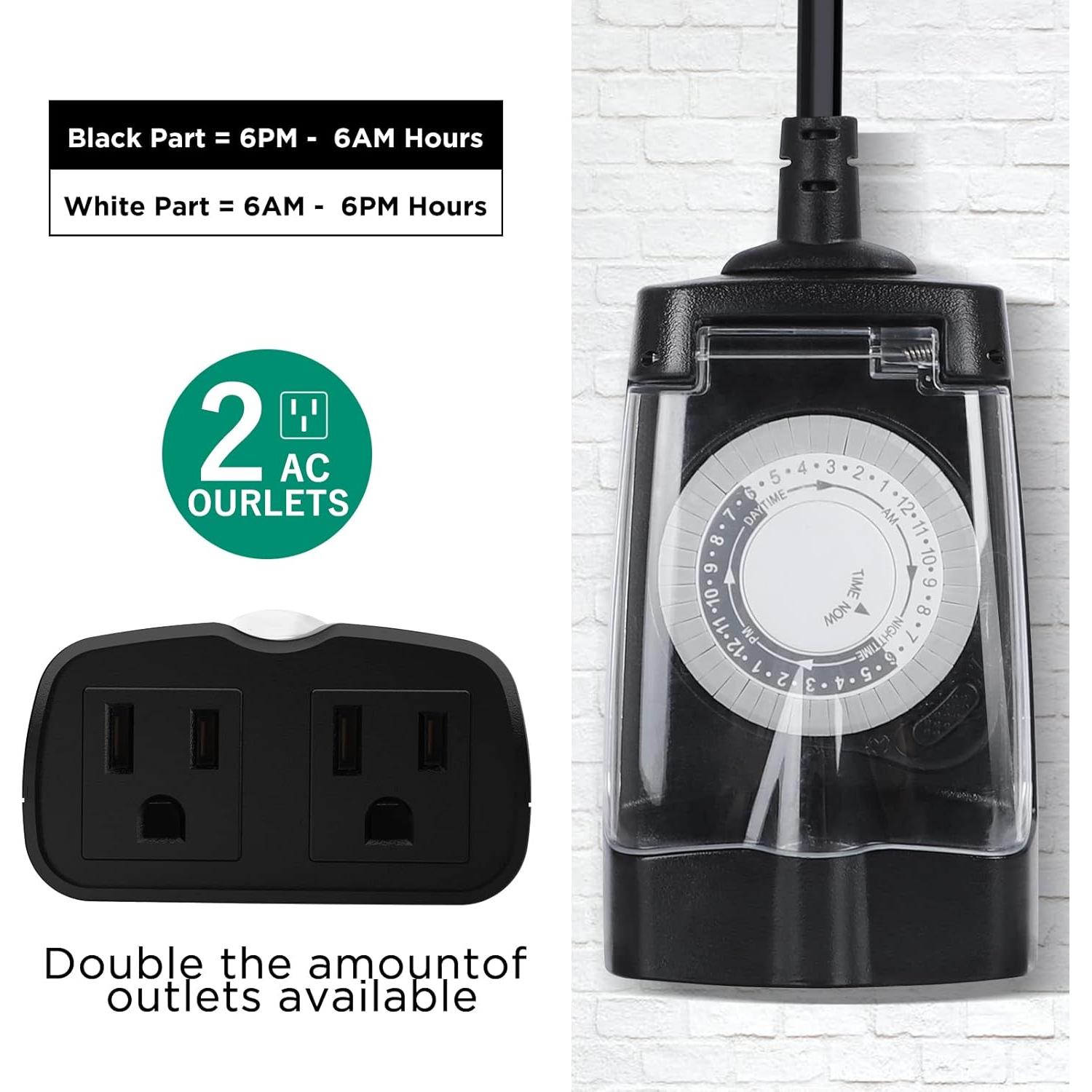 Temporizador Mecánico Exterior G-Homa 24 Horas 15A Impermeable