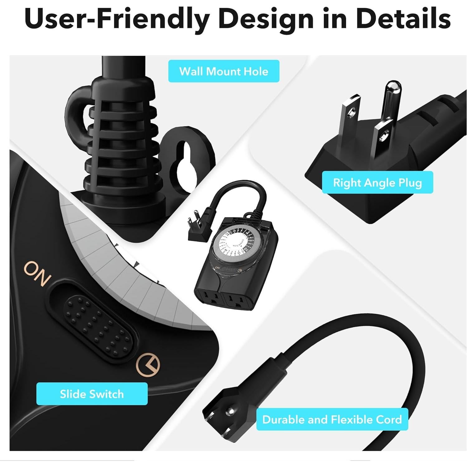 Temporizador Mecánico HBN 24 Horas para Exterior 15A