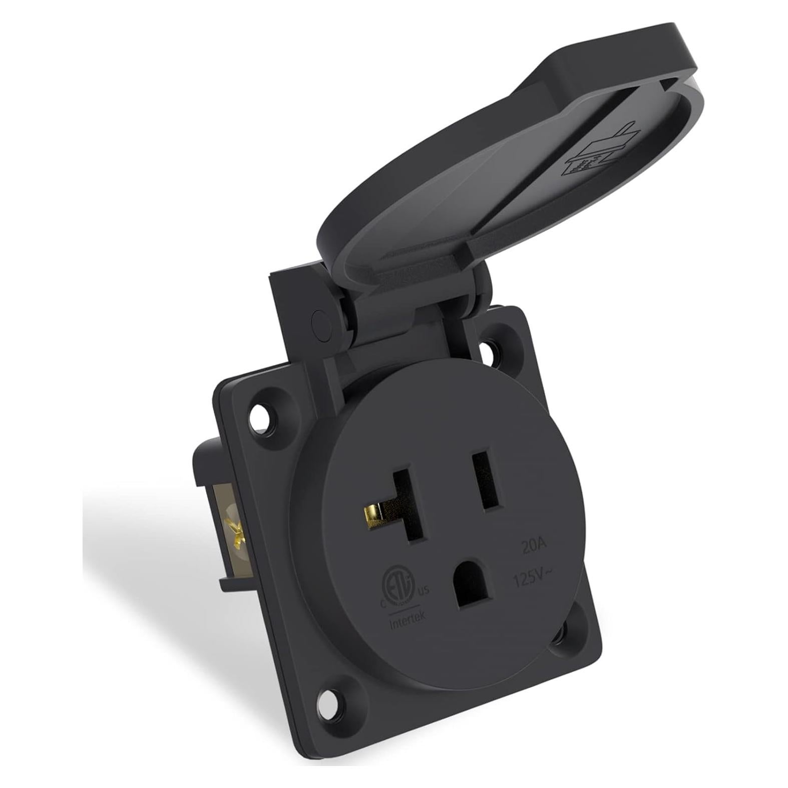 Enchufe NEMA 5-20 STARELO 20A 125V con Tapa Protectora