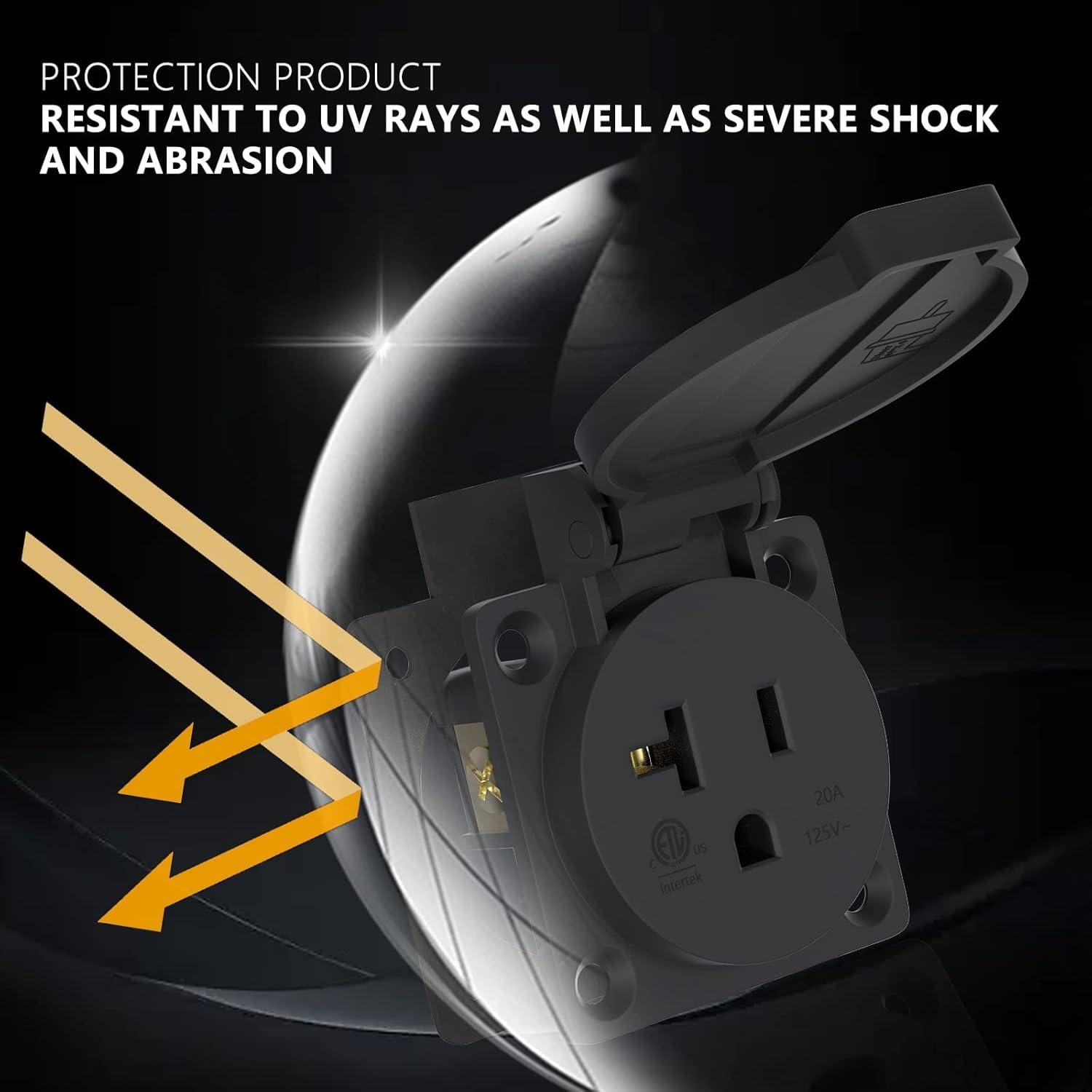 Enchufe NEMA 5-20 STARELO 20A 125V con Tapa Protectora