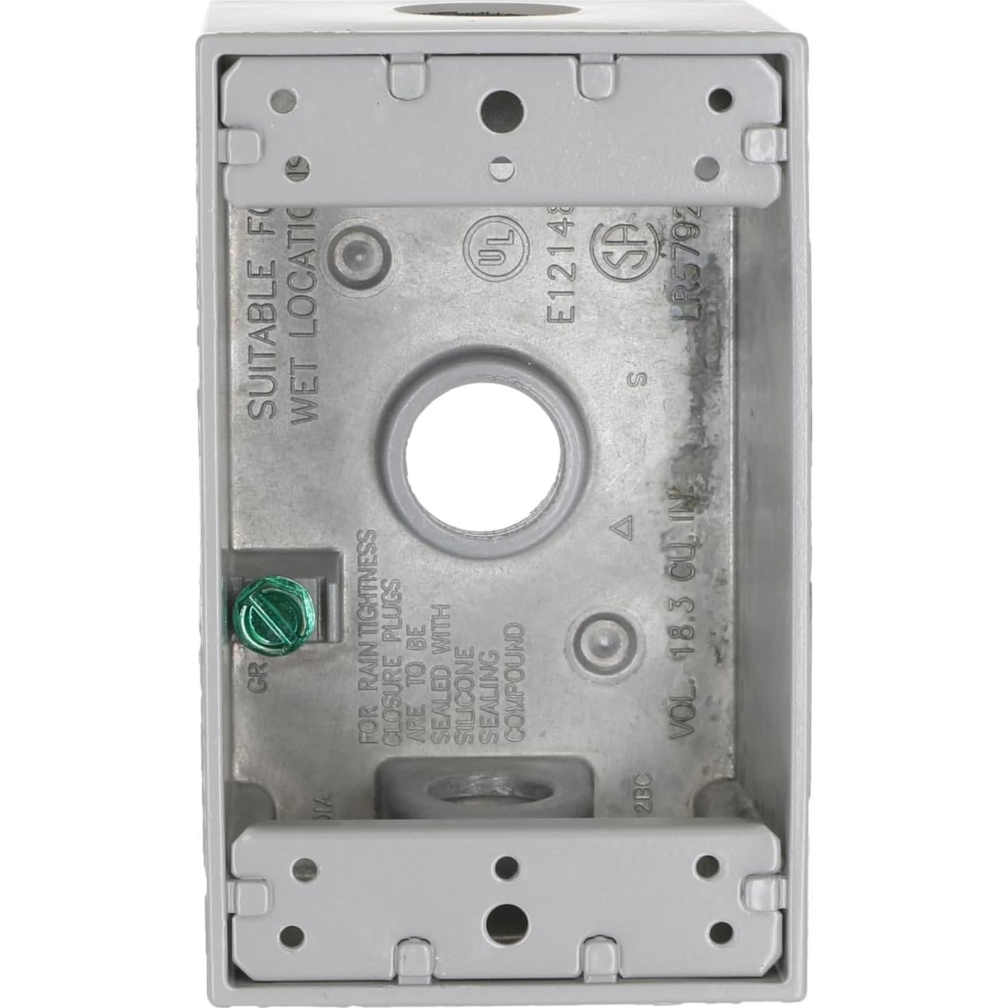 Caja de Salida a Prueba de Climas Hubbell 5320-0 Gris 1 Gang