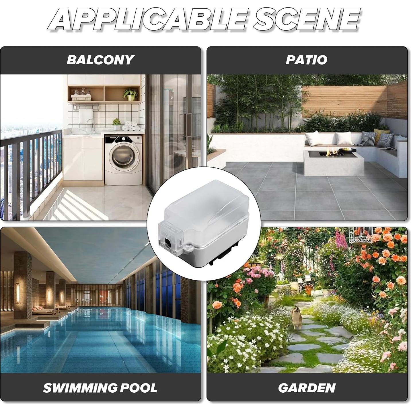 Caja de Salida Eléctrica Exterior GFCI 15A IP66 Bloqueable