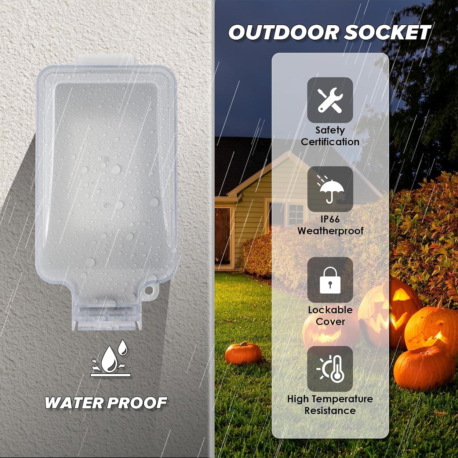 Caja de Salida Eléctrica Exterior GFCI 15A IP66 Bloqueable