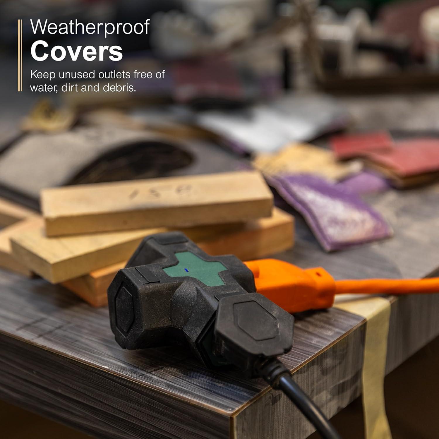 Extensor de 3 Salidas GE 84080, Adaptador Exterior Verde