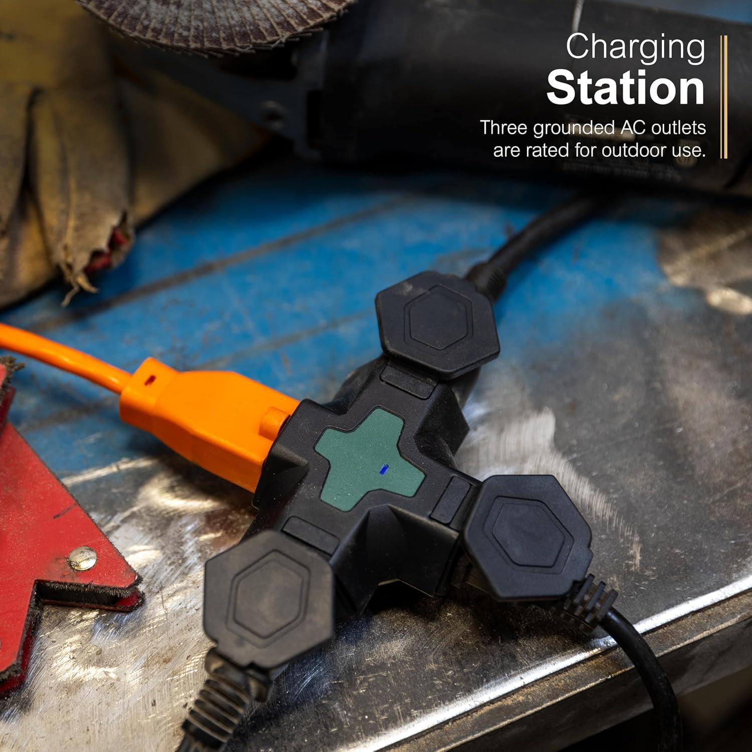 Extensor de 3 Salidas GE 84080, Adaptador Exterior Verde