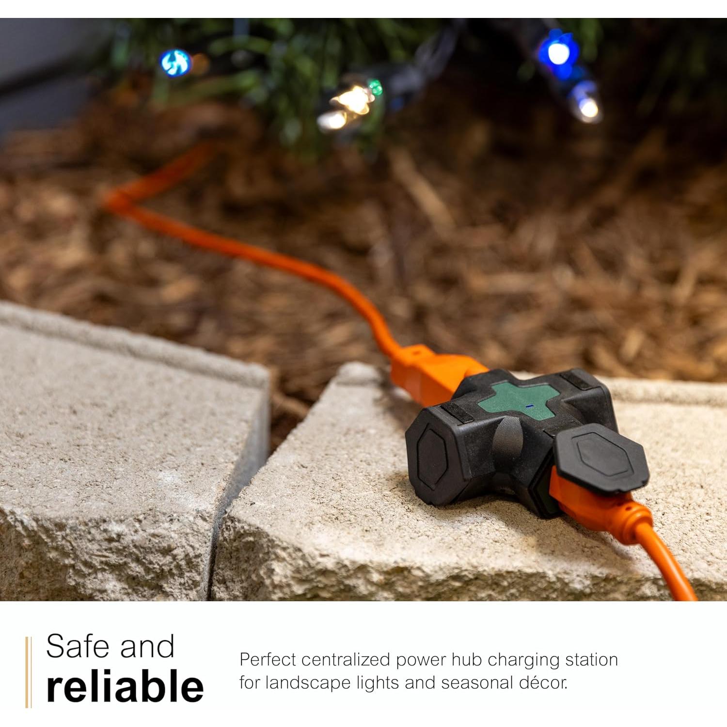 Extensor de 3 Salidas GE 84080, Adaptador Exterior Verde