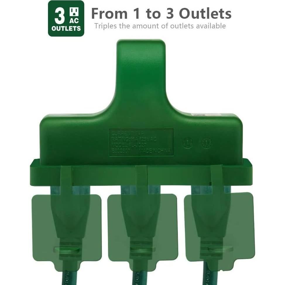 Adaptador de Enchufe de Pared K KASONIC 3 Salidas Resistente