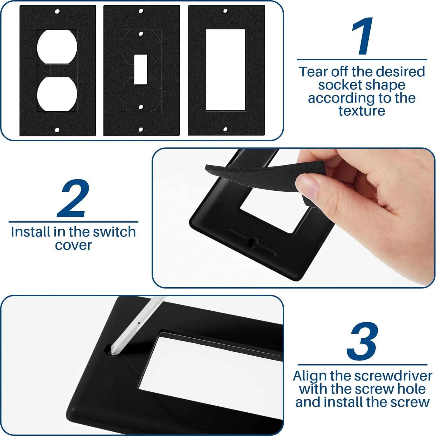 Gaskets de Aislamiento Tondiamo 50 Pcs 63x107mm Negro