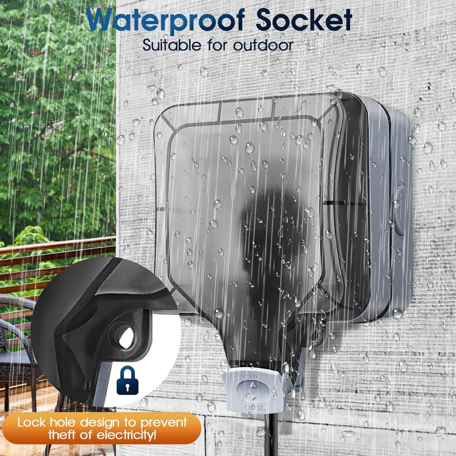 Enchufe Exterior Impermeable IP66 XINYIELE 15A 250V