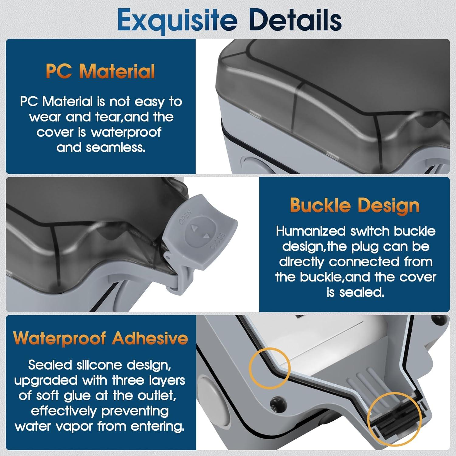 Enchufe Exterior Impermeable IP66 XINYIELE 15A 250V