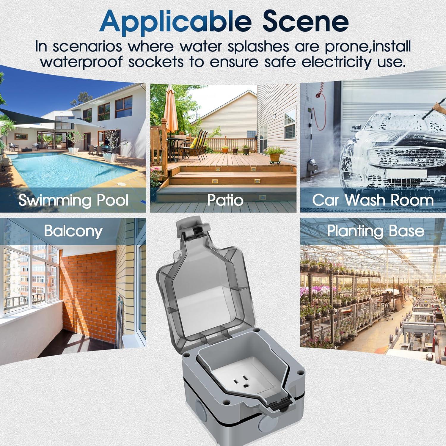 Enchufe Exterior Impermeable IP66 XINYIELE 15A 250V