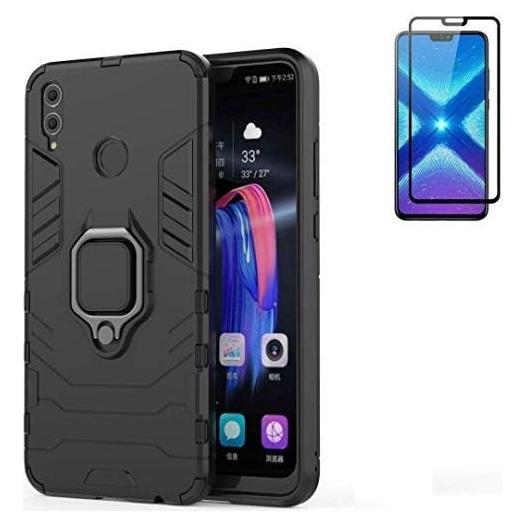 Funda Huawei Honor 8X Doble Capa Resistente + Protector Vidrio