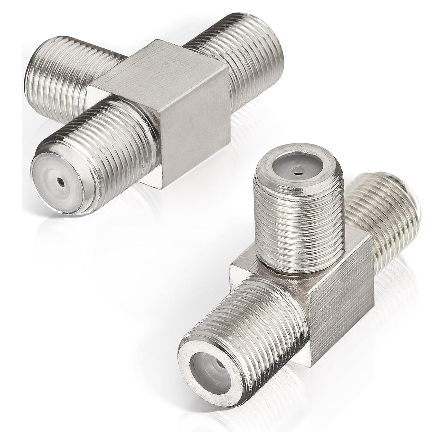 Divisor Coaxial 3 Vías Hembra F Wlaniot 75 Ohm 2pcs