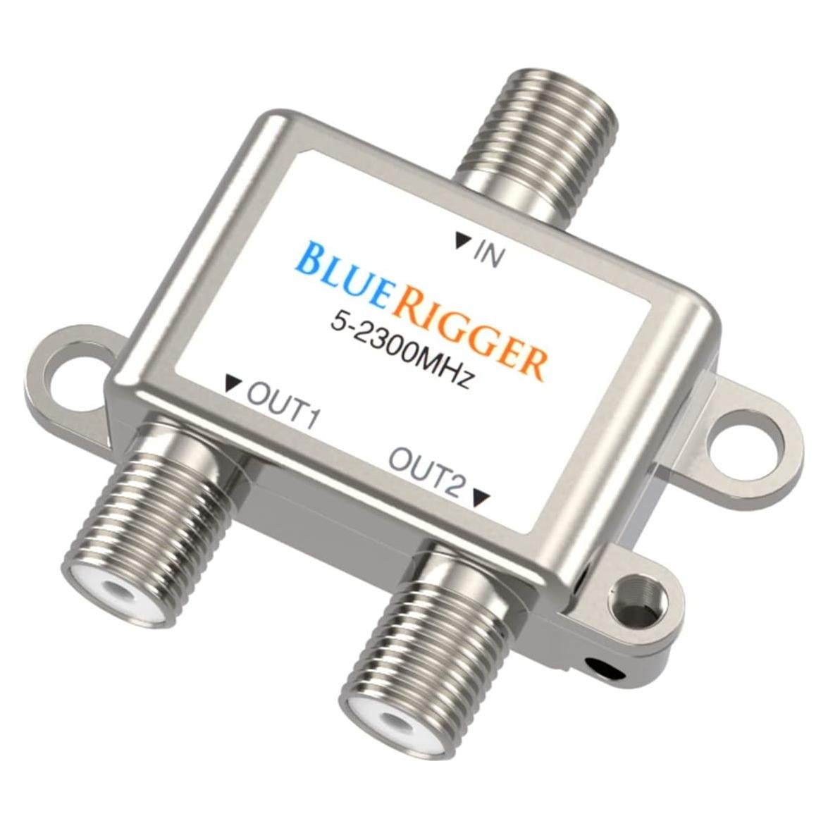 Divisor Coaxial BlueRigger 2 Vías F-type 2300 MHz RG6