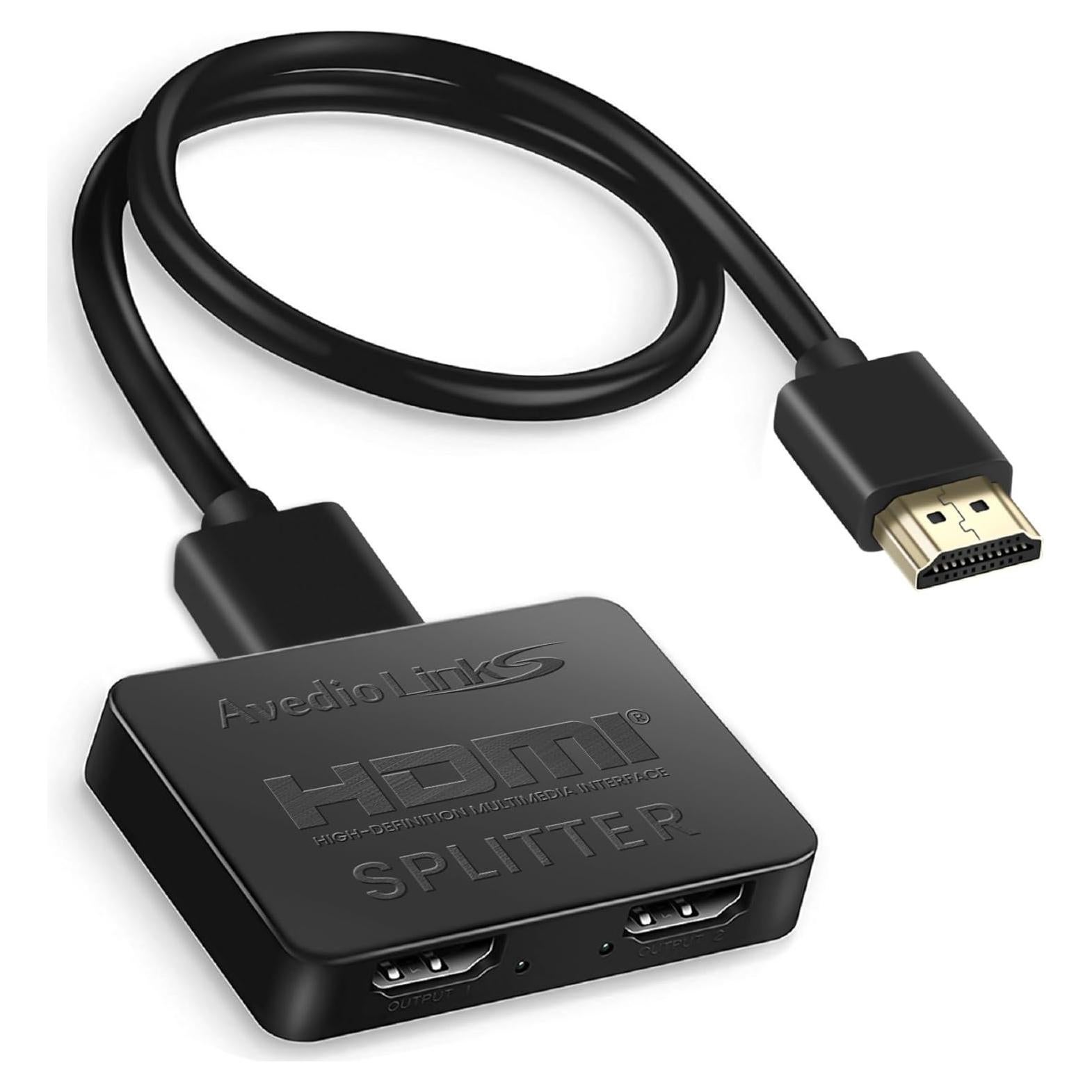 Splitter HDMI 1x2 Avedio Links 4K@30Hz con Cable 1.2m