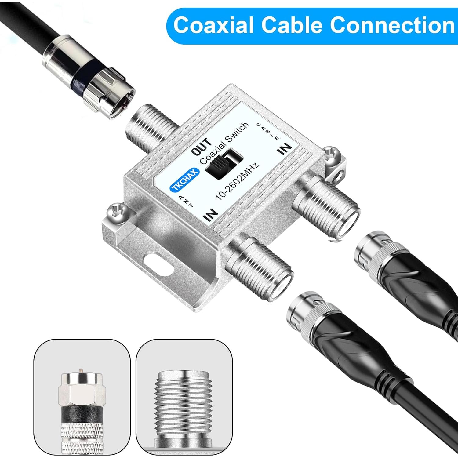 Interruptor A/B Coaxial TKCHAX 2 Vías 10-2602MHz Niquelado