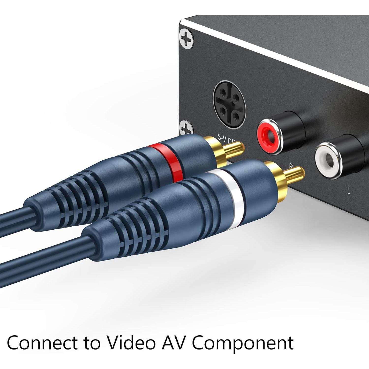 Divisor RCA 1 Hembra a 2 Machos DteeDck - Audio Estéreo