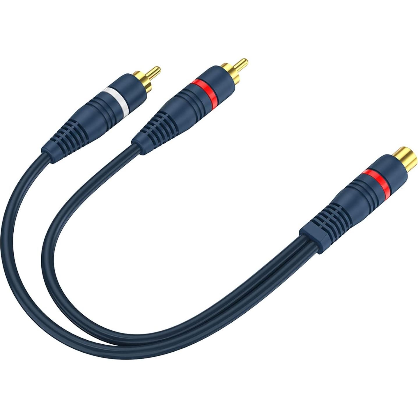 Divisor RCA 1 Hembra a 2 Machos DteeDck - Audio Estéreo