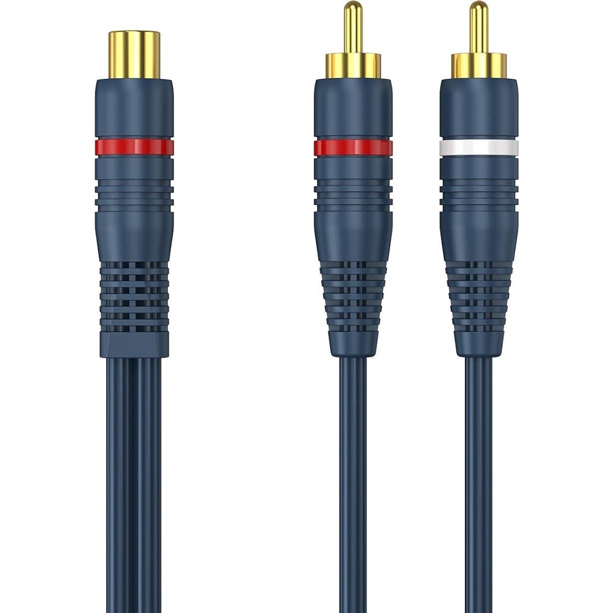 Divisor RCA 1 Hembra a 2 Machos DteeDck - Audio Estéreo
