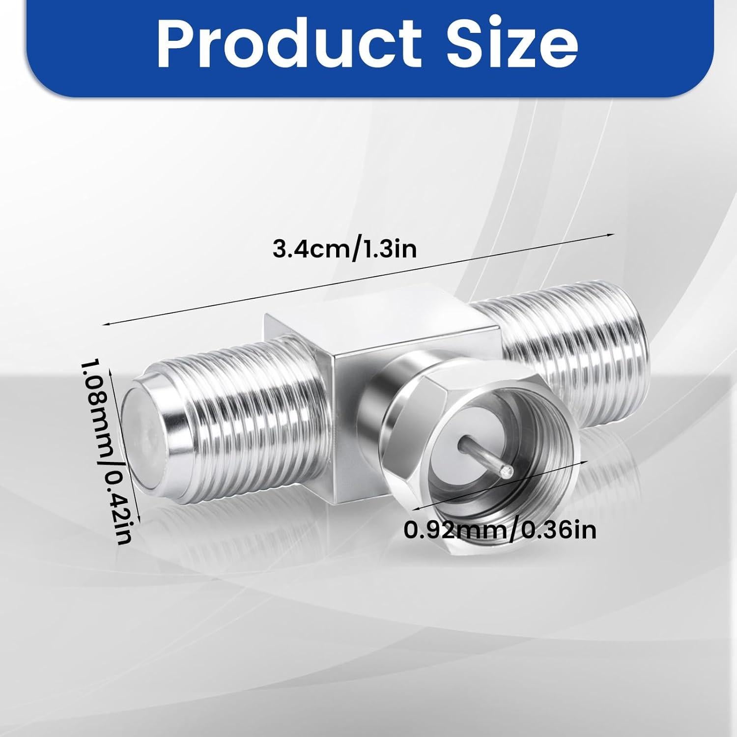 Divisor de Cable Coaxial F-Type Bruislard 2 en 1 Conector T