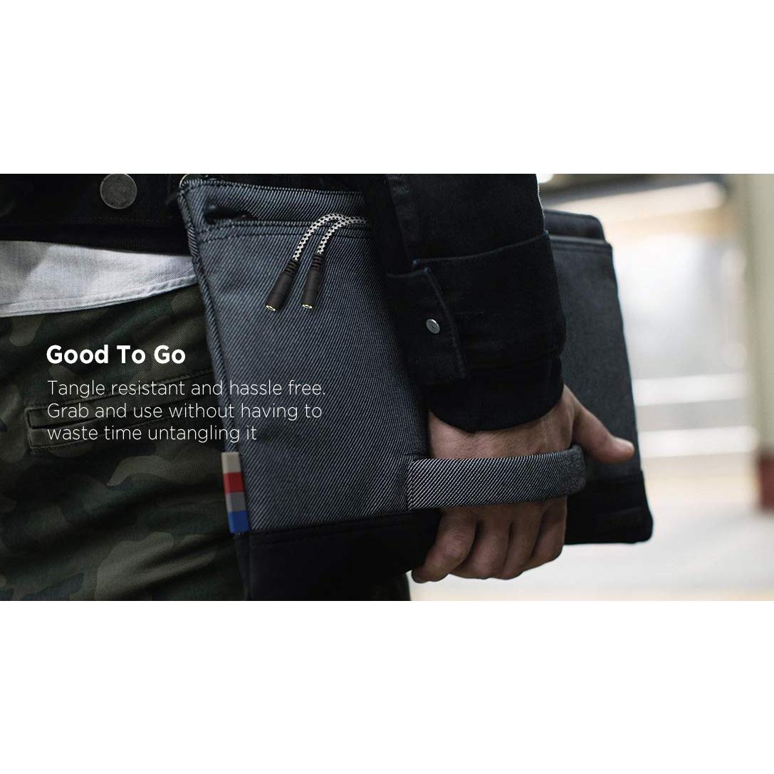 Divisor de Auriculares DUKABEL 3.5mm 2 Vías Zebra Blanco