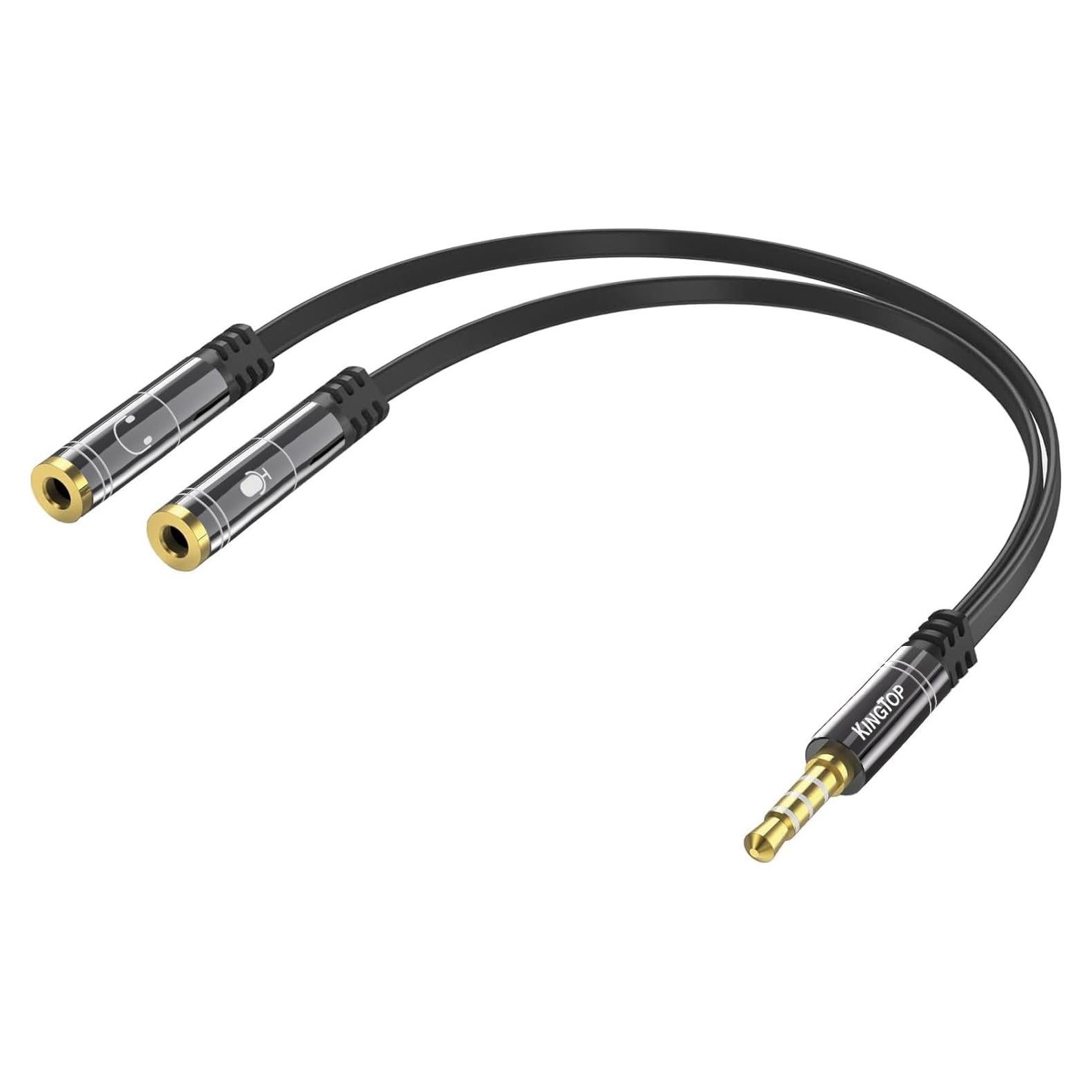 Divisor de Auriculares KINGTOP 3.5mm para Micrófono y Audio