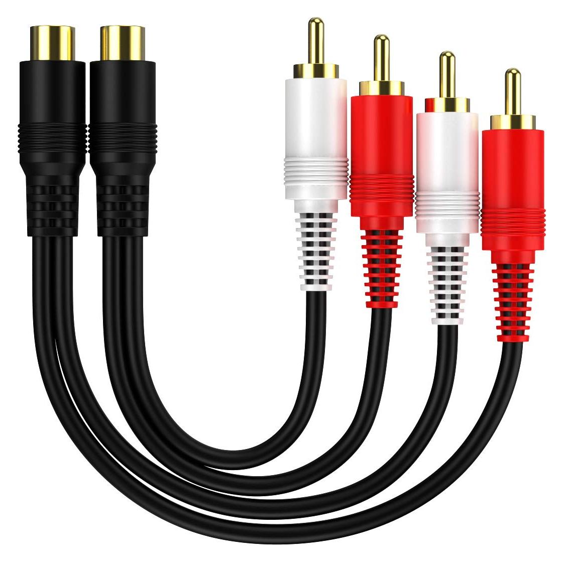 Adaptador RCA Y 1 Hembra a 2 Macho Adaptermvp 0.2m