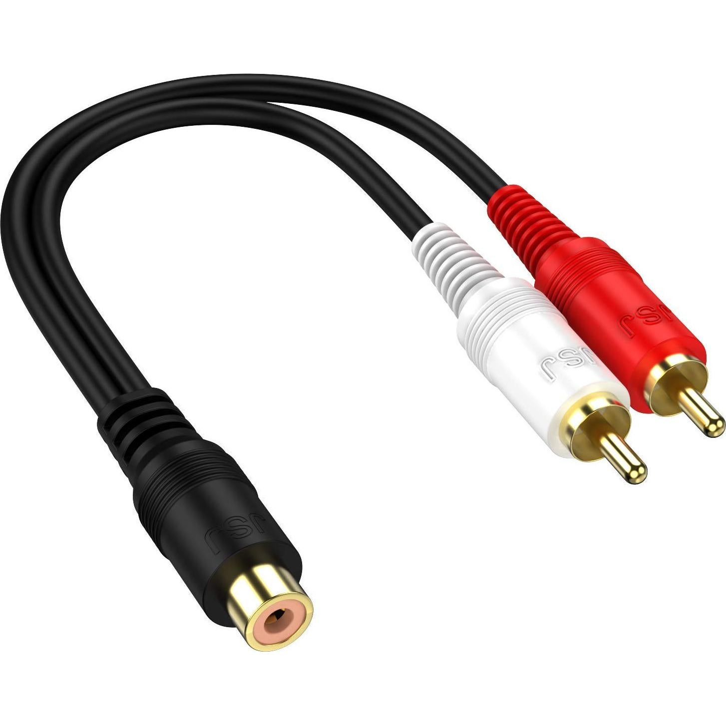 Adaptador RCA Y 1 Hembra a 2 Macho Adaptermvp 0.2m