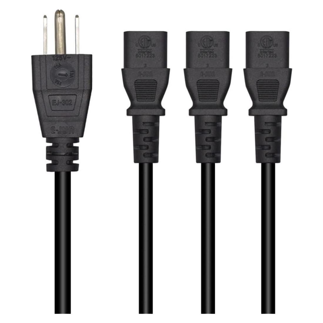 Cable Divisor de Energía NEMA 5-15P a 3X C13 3M Strhowill