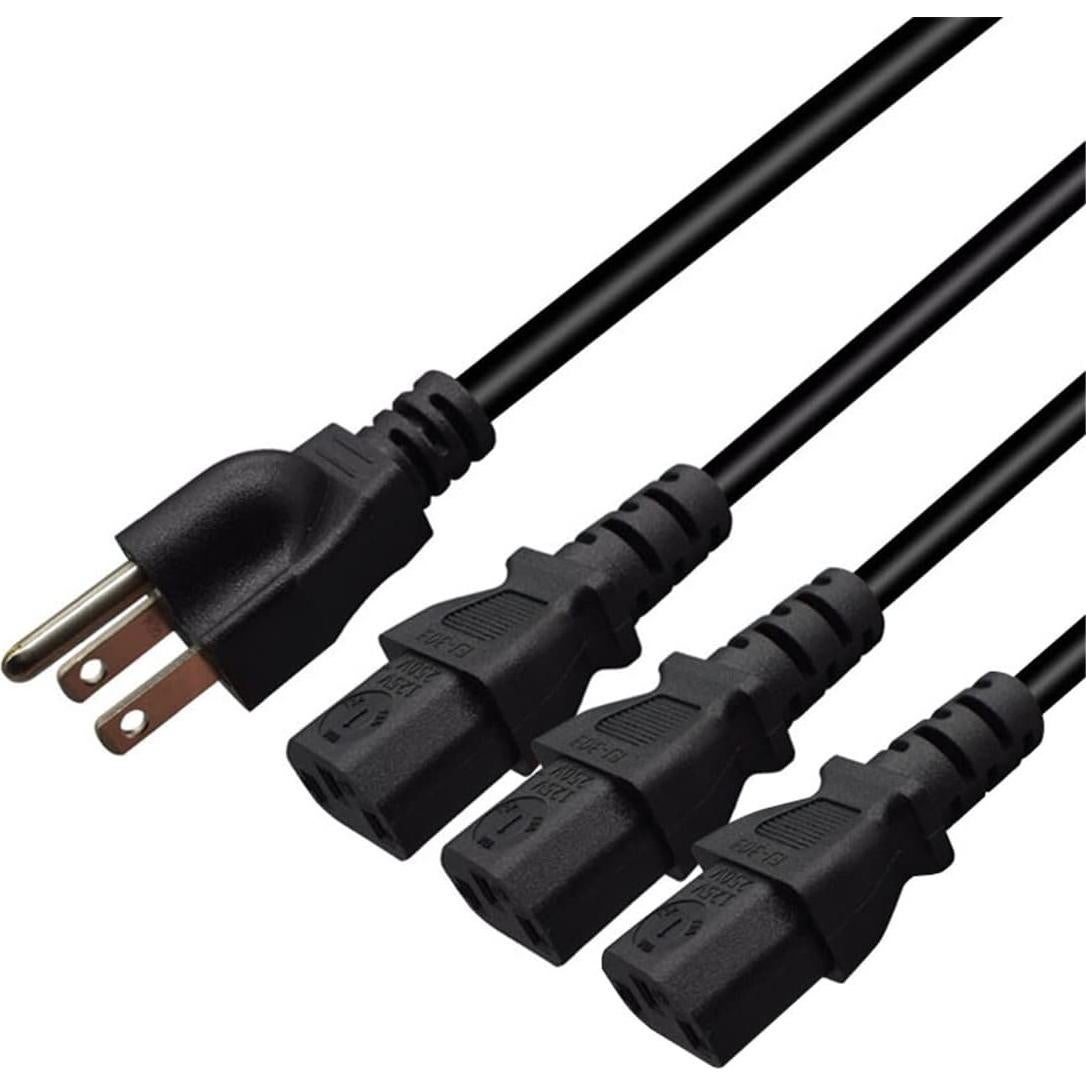 Cable Divisor de Energía NEMA 5-15P a 3X C13 3M Strhowill