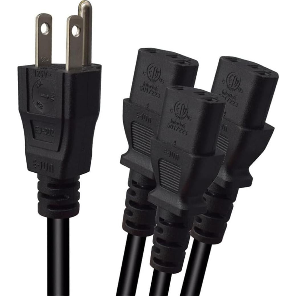 Cable Divisor de Energía NEMA 5-15P a 3X C13 3M Strhowill