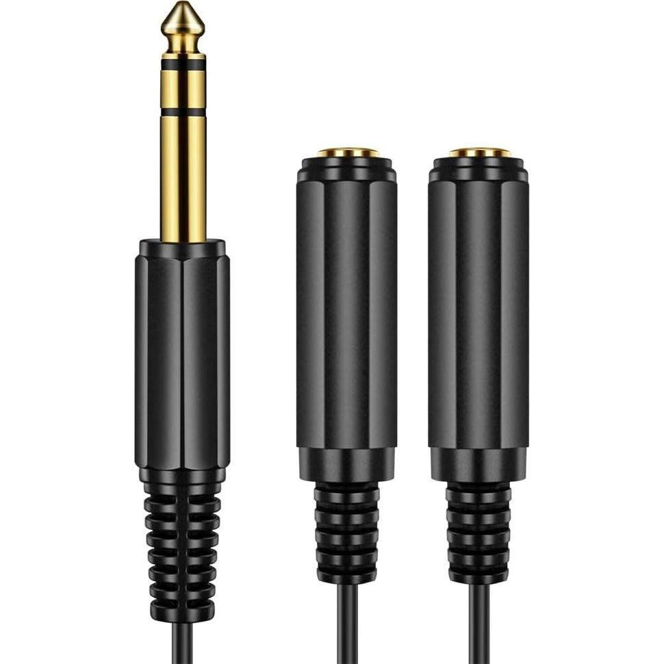 Cable divisor estéreos 6.35mm ICESPRING 0.18m chapado oro