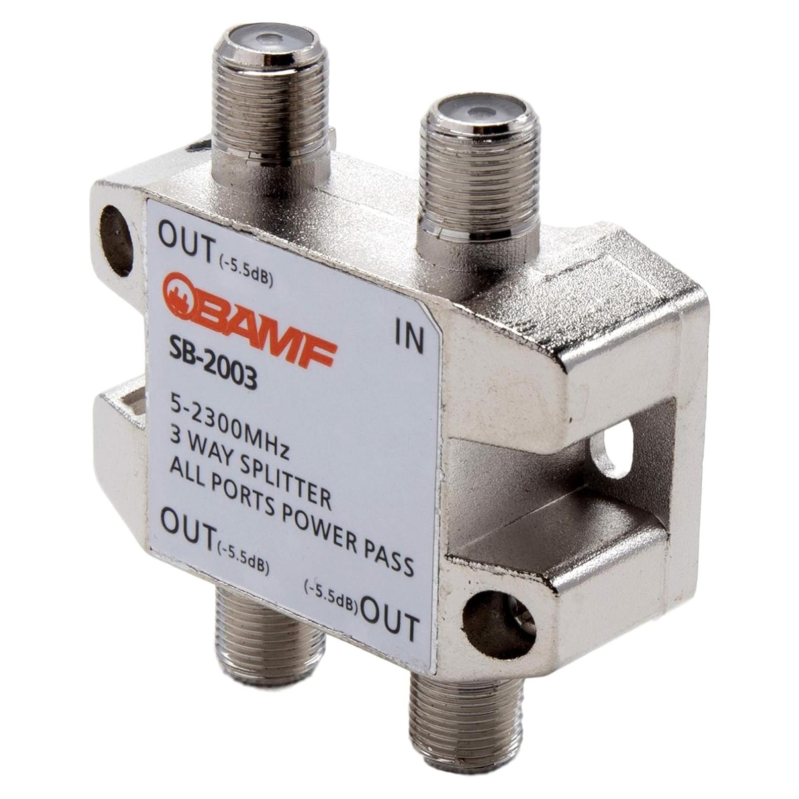 Divisor Coaxial Bi-Direccional BAMF 3 Vías 5-2300 MHz