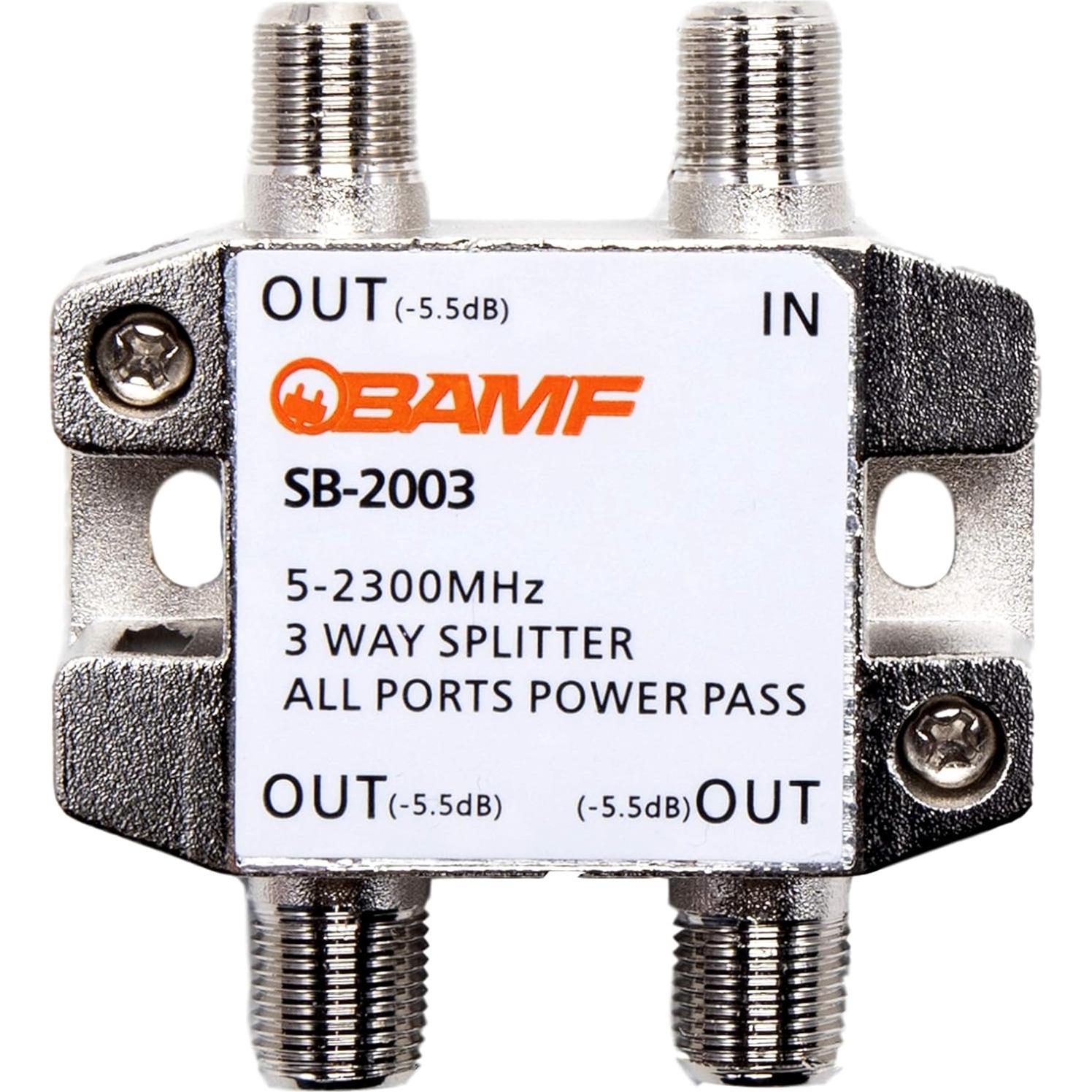Divisor Coaxial Bi-Direccional BAMF 3 Vías 5-2300 MHz