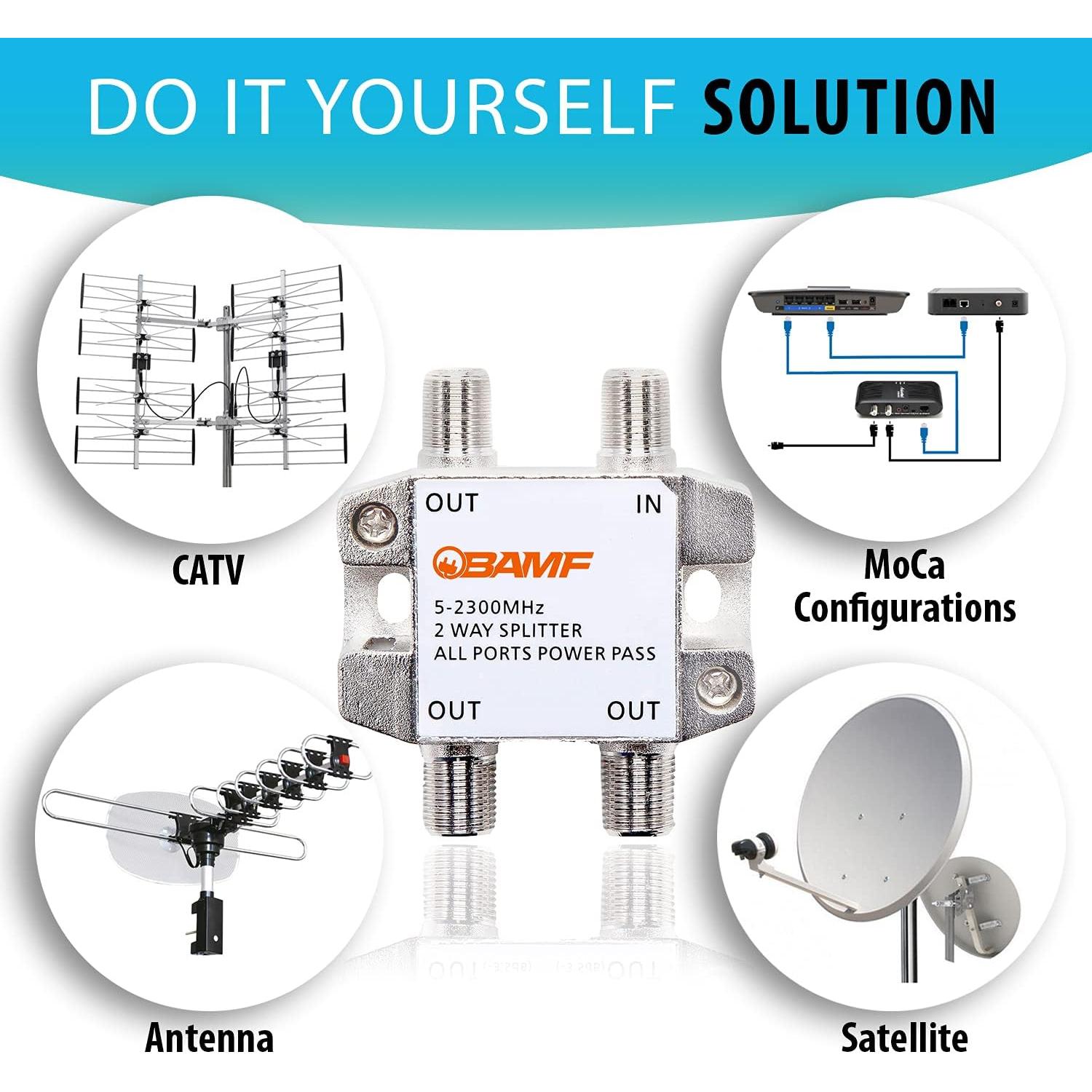 Divisor Coaxial Bi-Direccional BAMF 3 Vías 5-2300 MHz