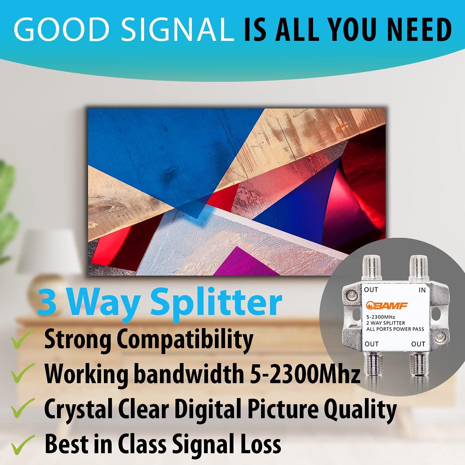 Divisor Coaxial Bi-Direccional BAMF 3 Vías 5-2300 MHz