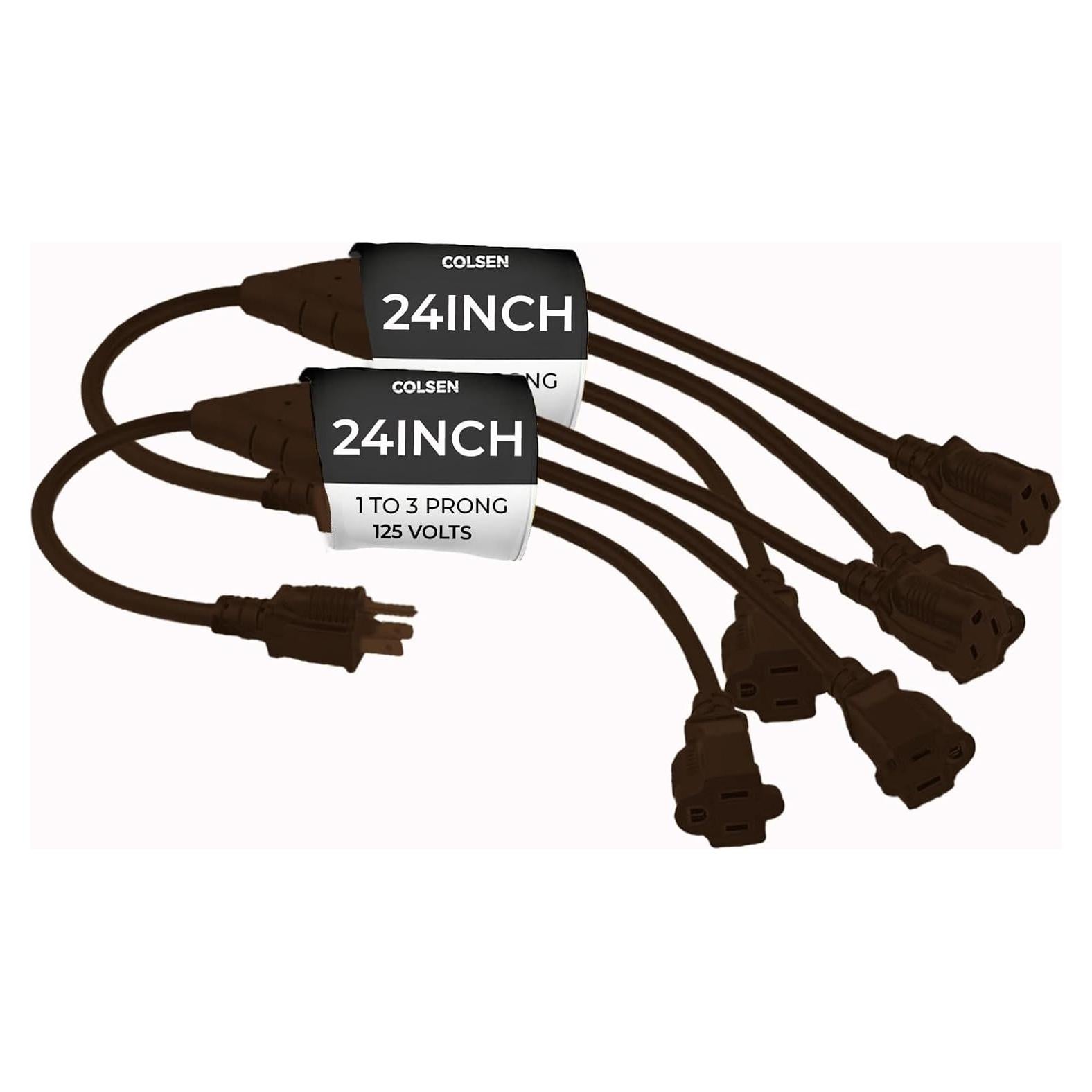 Divisor de Energía Colsen - Cable de Extensión 7.62m 3 Salidas