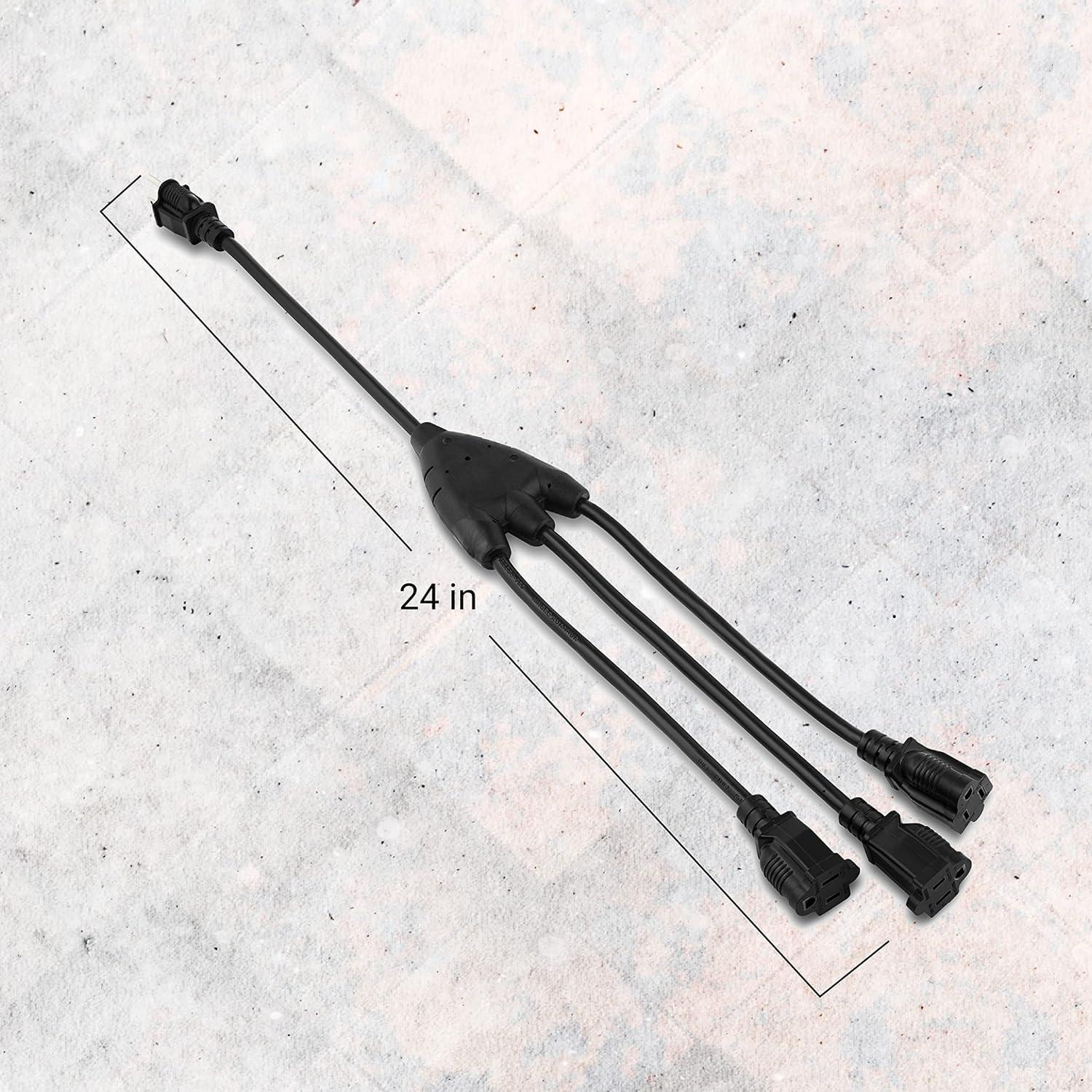 Divisor de Energía Colsen - Cable de Extensión 7.62m 3 Salidas