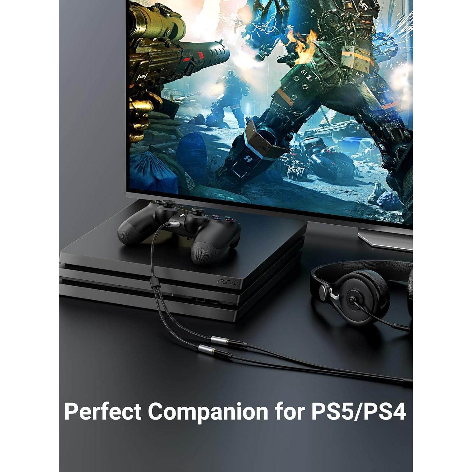 Adaptador Divisor de Auriculares UGREEN 3.5mm Macho a Doble Hembra