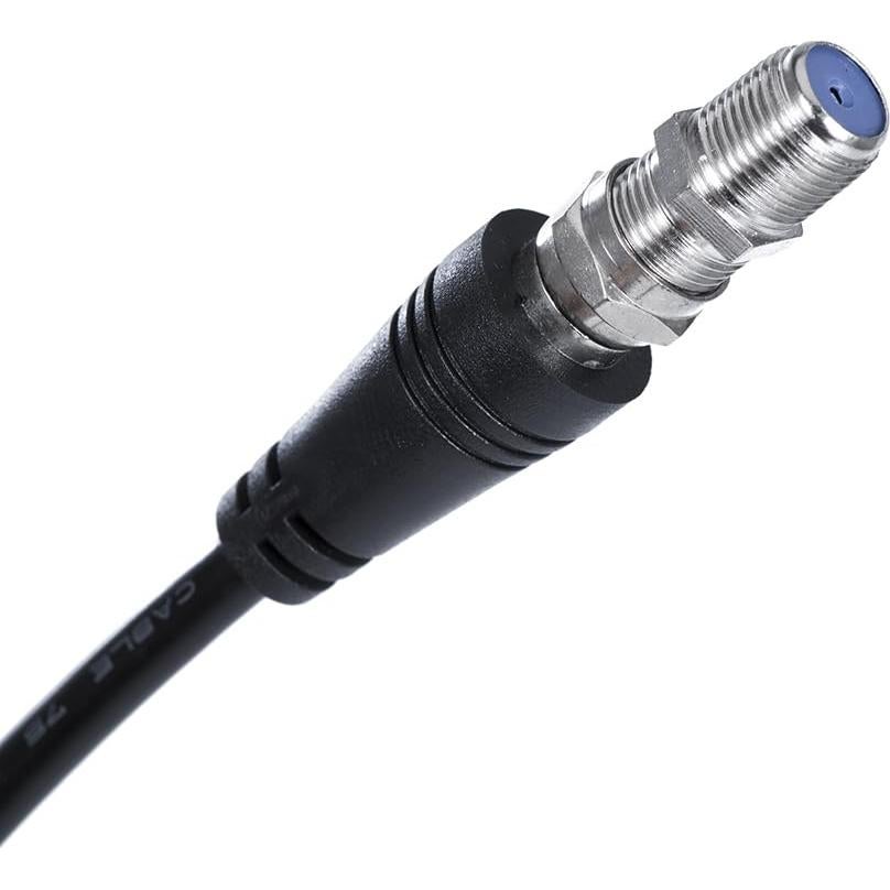 Divisor de Cable Coaxial F Macho Dual 75 Ohm 30cm con Adaptadores