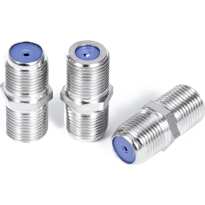 Divisor de Cable Coaxial F Macho Dual 75 Ohm 30cm con Adaptadores