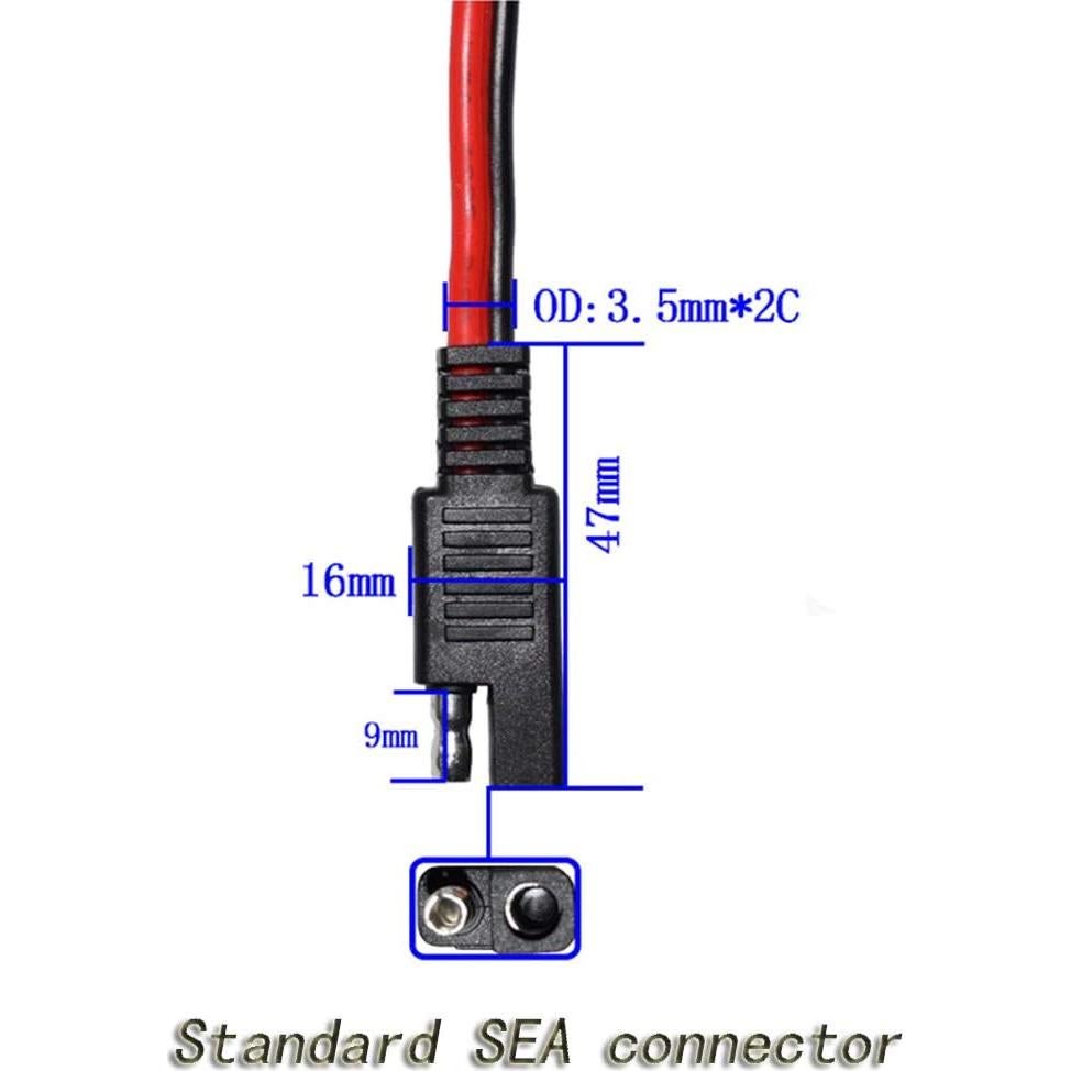 Cable de Extensión SAE 14AWG Sprint Gadgets 30cm con Cubierta