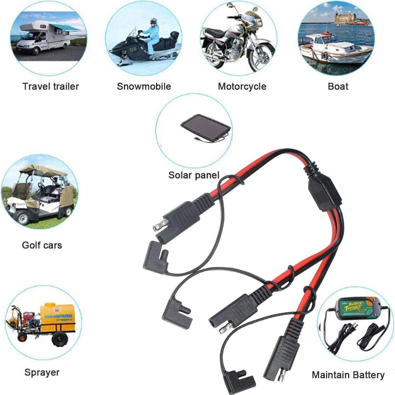 Cable de Extensión SAE 14AWG Sprint Gadgets 30cm con Cubierta