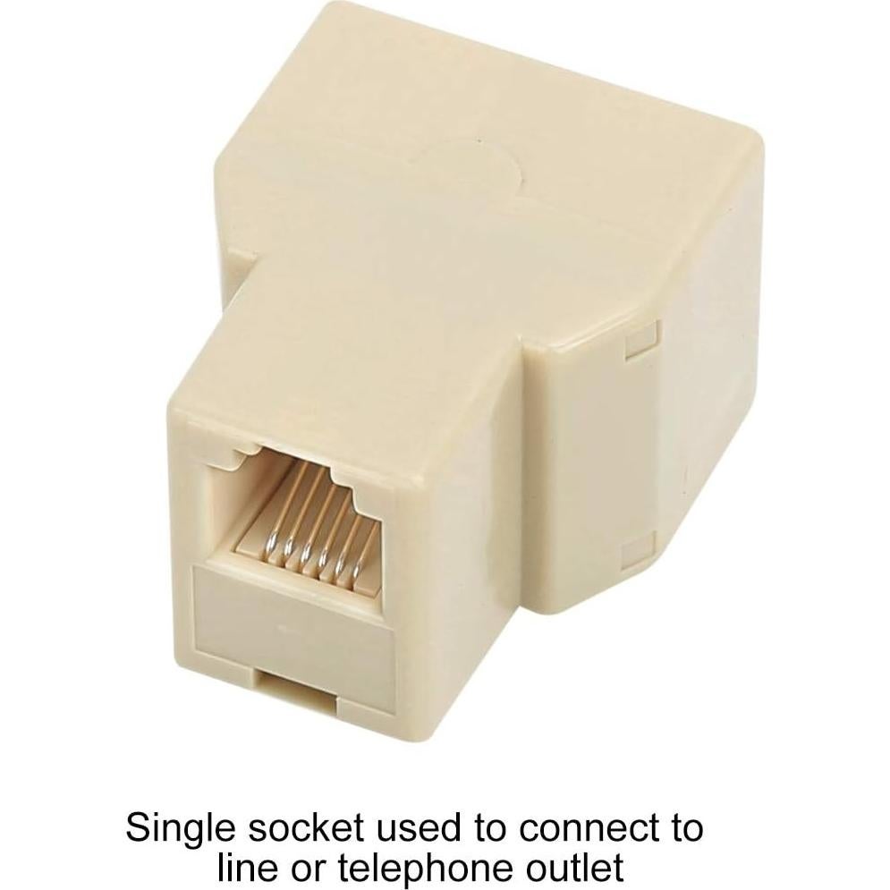 Divisor de línea telefónica Uvital RJ12 6P6C 2 paquetes